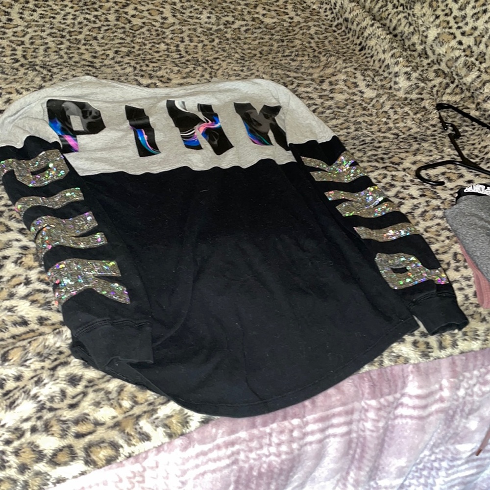 Long sleeve bling t shirt vs pink